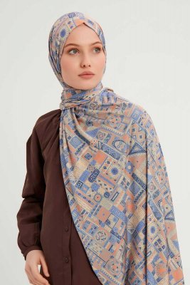 Gulya - Orange Gemustert Hijab