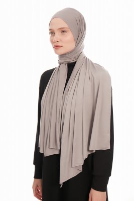 Farah - Grau Jersey Hijab Kopftuch