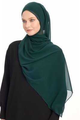 Chiffon Hijab - Dunkelgrün