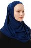Esma - Leichte Navy Blau Amira Hijab - Firdevs