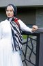 Emel - Navy Blau & Rot Gemustertes Hijab - Sal Evi