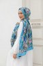 Lilie Gemusterter Twill Hijab - Sal Evi