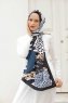 Kette Gemusterter Twill Hijab - Sal Evi