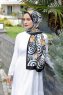 Palme Gemusterter Twill Hijab - Sal Evi