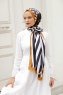 Yellow Pearl Gemusterter Twill Hijab - Sal Evi
