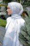Blue Forest Gemusterter Twill Hijab - Sal Evi