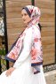 Honeysuckle Gemusterter Twill Hijab - Sal Evi
