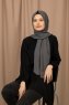 Yildiz - Grau Crepe Chiffon Hijab