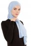Melek - Hellblau Premium Jersey Hijab - Ecardin