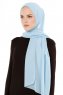 Derya - Hellblau Praktisch Chiffon Hijab