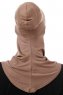 Damla - Dunkeltaupe Ninja Hijab Maske Untertuch