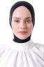 Elnara - Schwarz Cross Hijab Untertuch