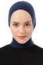 Elnara - Navy Blau Plain Hijab Untertuch