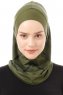Ekose Plain - Khaki One-Piece Al Amira Hijab