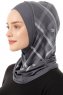 Ekose Plain - Dunkelgrau One-Piece Al Amira Hijab