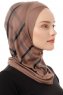 Ekose Cross - Dunkeltaupe One-Piece Al Amira Hijab