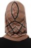 Ekose Cross - Dunkeltaupe One-Piece Al Amira Hijab