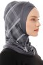 Ekose Cross - Dunkelgrau One-Piece Al Amira Hijab