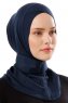 Ceren - Navy Blau Praktisch Viscose Hijab