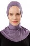 Ceren - Dunkelviolett Praktisch Viscose Hijab