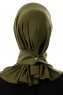 Ceren - Khaki Praktisch Viscose Hijab