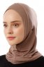 Logo Plain - Dunkeltaupe One-Piece Al Amira Hijab