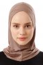 Logo Cross - Dunkeltaupe One-Piece Al Amira Hijab