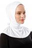 Sportif Plain - Weiß Praktisch Viscose Hijab