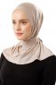 Sportif Plain - Helltaupe Praktisch Viscose Hijab