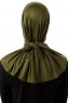 Sportif Plain - Khaki Praktisch Viscose Hijab