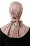 Sportif Plain - Steingrau Praktisch Viscose Hijab