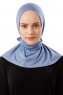 Sportif Plain - Indigo Praktisch Viscose Hijab