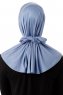 Sportif Plain - Indigo Praktisch Viscose Hijab