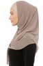 Alara Plain - Helltaupe One Piece Chiffon Hijab