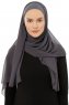 Alara Plain - Anthrazit One Piece Chiffon Hijab