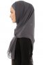Alara Plain - Anthrazit One Piece Chiffon Hijab