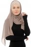 Alara Cross - Helltaupe One Piece Chiffon Hijab