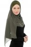 Alara Cross - Khaki One Piece Chiffon Hijab