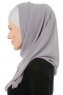 Alara Cross - Dunkelgrau One Piece Chiffon Hijab