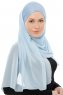 Alara Cross - Hellblau One Piece Chiffon Hijab