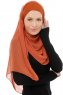 Alara Cross - Ziegelrot One Piece Chiffon Hijab