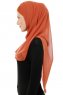Alara Cross - Ziegelrot One Piece Chiffon Hijab