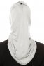 Isra Plain - Hellgrau One-Piece Viscose Hijab