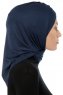 Isra Cross - Navy Blau One-Piece Viscose Hijab
