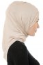 Isra Cross - Helltaupe One-Piece Viscose Hijab