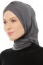 Isra Cross - Dunkelgrau One-Piece Viscose Hijab