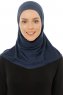 Hanfendy Plain Logo - Navy Blau One-Piece Hijab