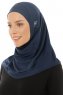 Hanfendy Plain Logo - Navy Blau One-Piece Hijab