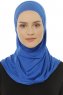 Hanfendy Plain Logo - Blau One-Piece Hijab