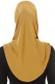 Hanfendy Plain Logo - Senf One-Piece Hijab